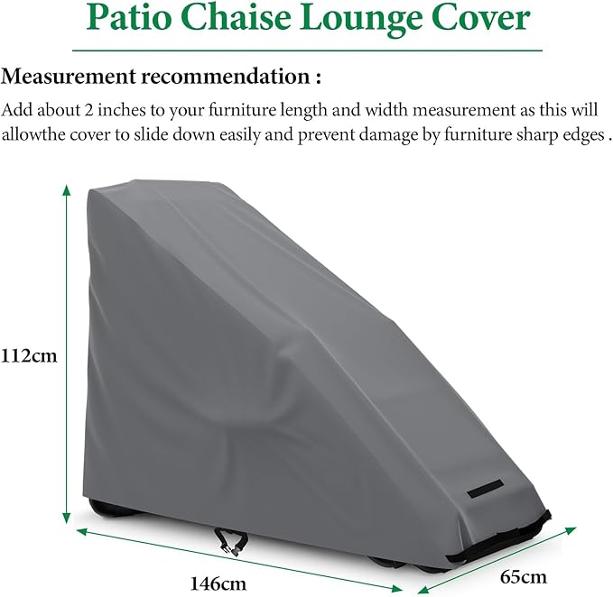 AKEfit Zero Gravity Chair Cover Outdoor Folding Lawn Lounge Chair Covers Waterproof All Weather Dustproof Oxford Anti with Storage Bag Grey