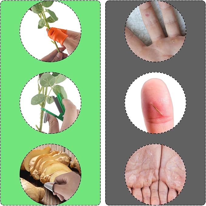 20 Pcs Thumb Knife for Gardeners,Multifunctional Gardening Thumb Knife Tool Set,Portable Garden Finger Cutter for Plant Vegetable Fruit Picking,Harvesting,Trimming