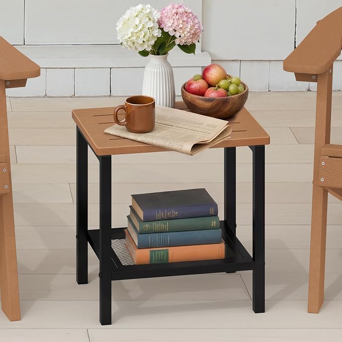 Outdoor Side Table, Black