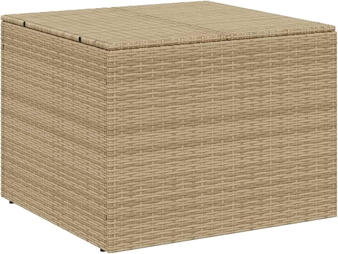 Gecheer Large Garden Storage Box, PE Rattan Outdoor Storage with Water-Resistant Bag, 77 Gallon Capacity for Patio, Balcony, and Deck