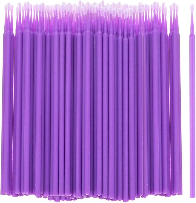 M METERXITY 200-Pack Pollinator Brush, 0.06inch/1.5mm Plastic Vegetable Pollinator Pen Manual Pollination Tool for Gardening/Greenhouse/Hydroponic Plants/Flower [Dark Purple]