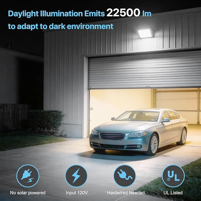 HYPERLITE LED Wall Pack Light: 150W Black Dusk to Dawn LED Outdoor Lighting - 5000K 120V Barn Lights Outdoor 2Packs for Paito Yard Shop Warehouse Parking Lot Factory UL Listed