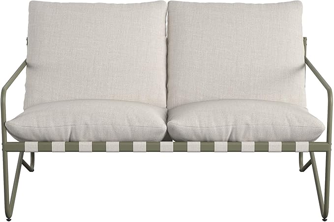 Novogratz Wrenn 4-Piece Sling and Cushion Conversation Set by The, Spanish Green