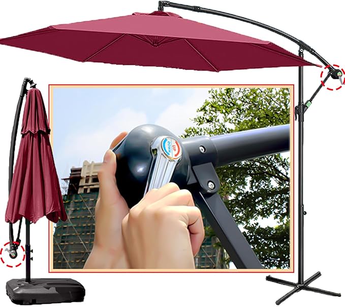 Patio Umbrella Accessories, Outdoor Umbrella Parts Replacement Heavy Duty Holder Umbrella Hand Crank for Picnic Beach Patio Courtyard, Crank Handle