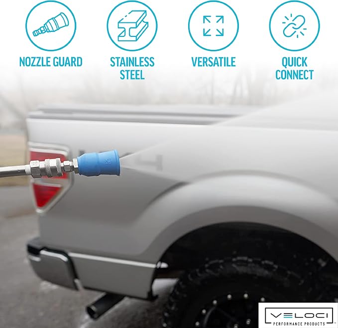 MTM Hydro Acqualine Pressure Washer Nozzle Guard Holder Tips Protector with 1/4” Quick Coupler Plug, 40 Degrees 2.0