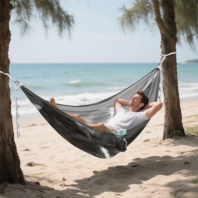 FRMG Dog Puppy Camping Hammock 500 lbs Capacity Portable Hammocks with Tree Straps & Attached Carry Bag, Camping Essentials Gear A0900233 a