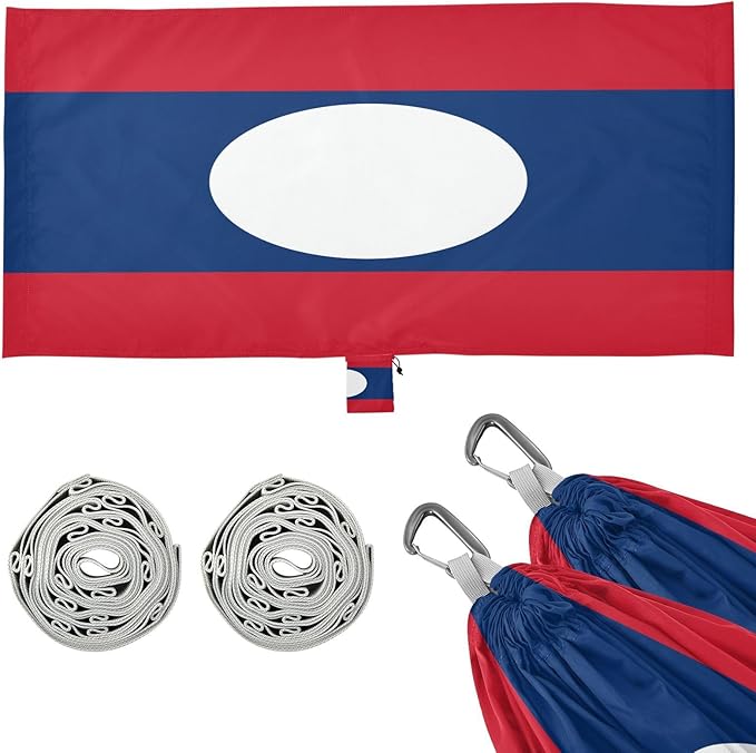 National Flag of Kazakhstan Hammocks with Portabl Carry Bag Backyard Hammock for Indoor Outdoor Patio
