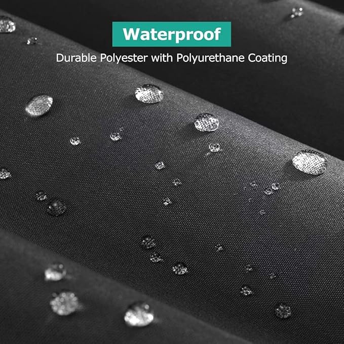 Porch Swing Cover 61Inch Waterproof 600D Oxford Hanging Outdoor Swing Cover Garden Hammock Patio Furniture Covers (Black, 61x28x(35-28) Inch)