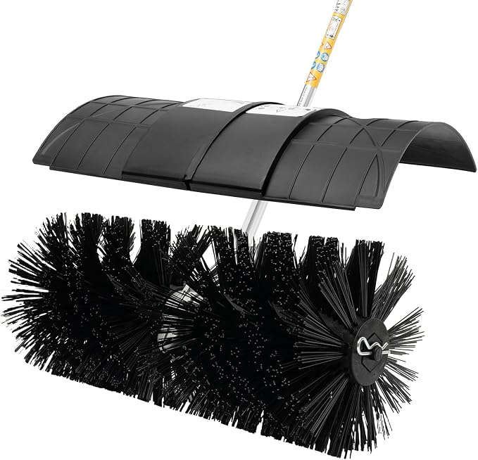 Gas Power Broom 52cc 2hp Hand Held Artificial Lawn Sweeper Gasoline Powered Outdoor Walk Behind Sweeper, for Dirt Grass Leaves Lawn Debris Artificial Turf & Light Snow