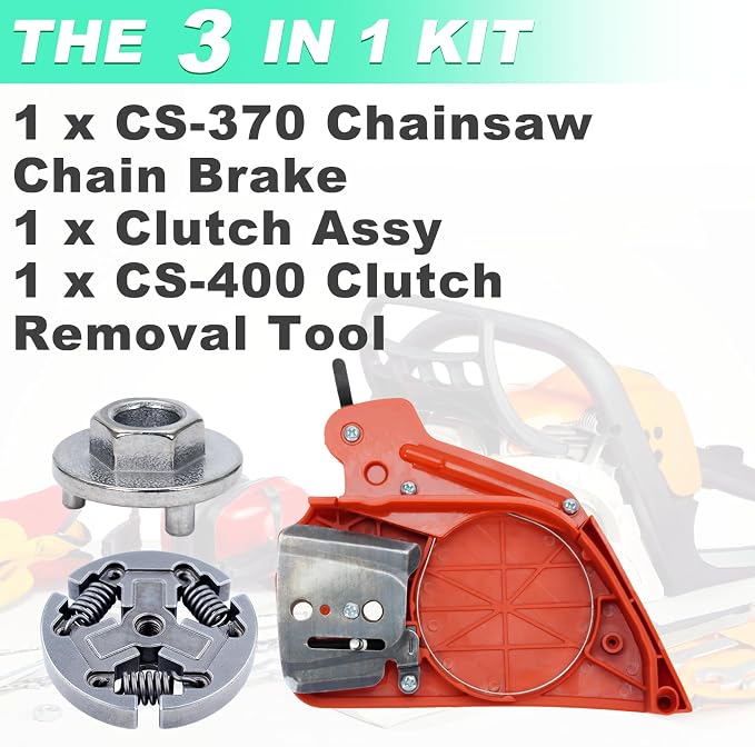 CS-370 Chainsaw Chain Brake & CS-400 Clutch Removal Tool for Echo CS-370 CS-400 CS-370ES CS-420 CS-420ES Chainsaw with CS-400 Clutch Assy Replace C032000281 C032000280 P021017220 89750516133