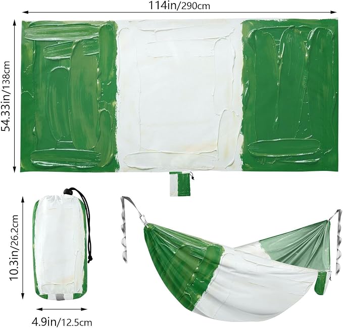 Nigeria Flag Nigerian National Green Outdoor Hammocks with Tree Straps Indoor Hammock for Outside Patio Backyard Poolside