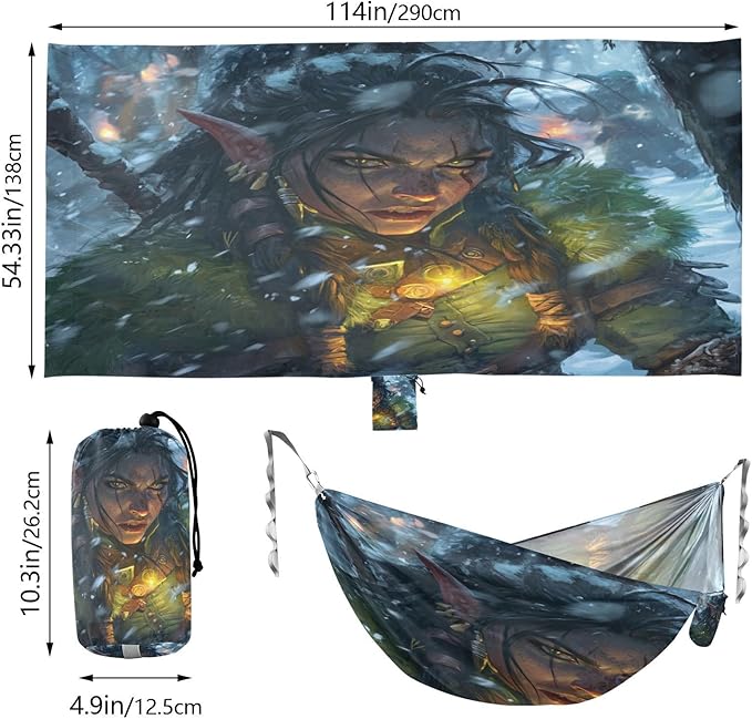 Game Anime Winter Playroom Outdoor Hammocks Foldable Rope Hammock for Indoor Outdoor Patio