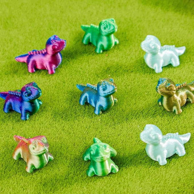 100pcs Mini 3D Printed Animals Tiny Animals Plastics Figures Miniature Little Small Lizard Figurines Bulk for Micro Fairy Garden Landscape Accessories Hide Crafts Decor Aquarium