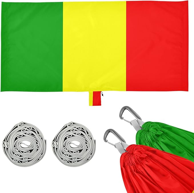 National Flag of Mali Hammocks with Portabl Carry Bag Backyard Hammock for Indoor Outdoor Patio