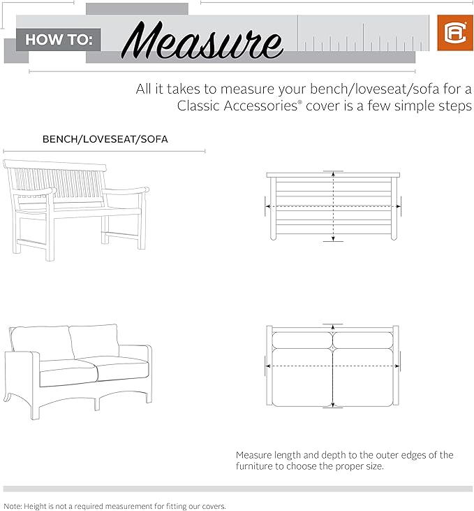 Classic Accessories Storigami Water-Resistant 58 Inch Easy Fold Loveseat Sofa Cover, Monument Grey, Patio Furniture Covers