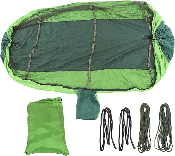 Gavigain 2 Person Camping Hammock, Proof Mesh Net, Lightweight Sturdy Nylon, Quick Setup, for Hiking, Backpacking, Travel, Outdoor Relaxation