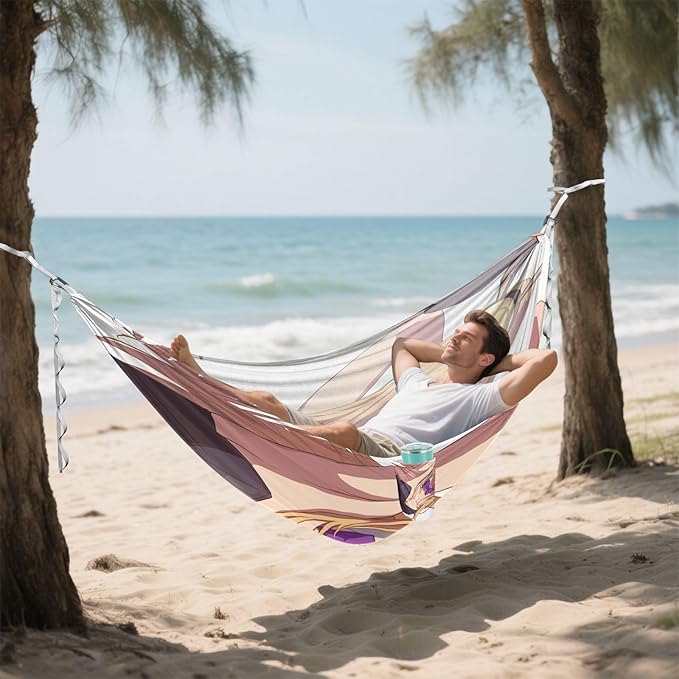 Anime Girl Outdoor Hammock with Portabl Carry Bag Swing Hammock for Indoor Outdoor Patio