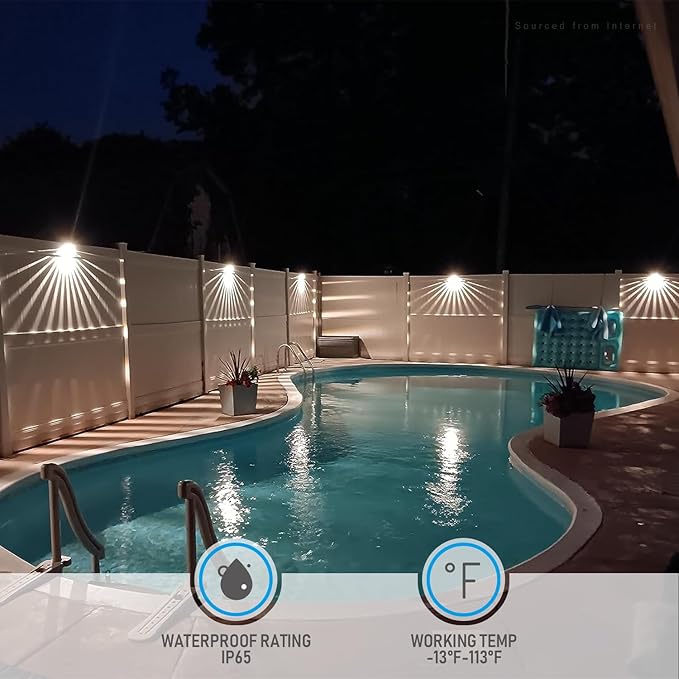 LEONLITE Unique Rays LED Low Voltage Deck Lights Outdoor, 12V Landscape Step Railing Fence Light, Aluminum, 3000K Warm White, IP65, Landscape Deck Light for Backyard, Oil Rubbed Bronze, Pack of 6