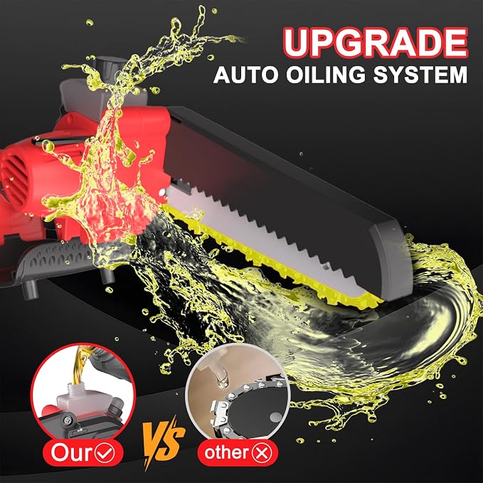 Mini Chainsaw Cordless, 6 Inch Portable Small Handheld Electric Chainsaw cordless Battery Powered for Household, Garden, Yard, Tree Trimming Wood Cutting, Christmas Gifts for Men Dad Husband Women