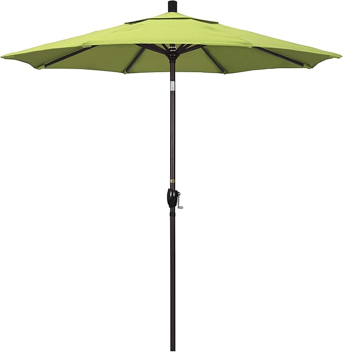 California Umbrella 7.5' Round Aluminum Market Umbrella, Crank Lift