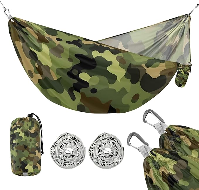 Camouflage Green 330lb Capacity Camping Hammock Swing Hammock for Outside Camping Essentials jamaca para Patio