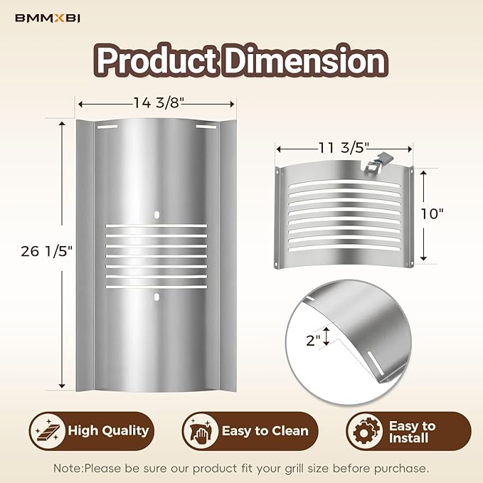 Flame Broiler Kit for Pit Boss 1250 Series Pellet Grills, Flame Broiler Slide Cover Bottom Kit for Pit Boss PB1250CS, Pit Boss Grill Replacement Parts