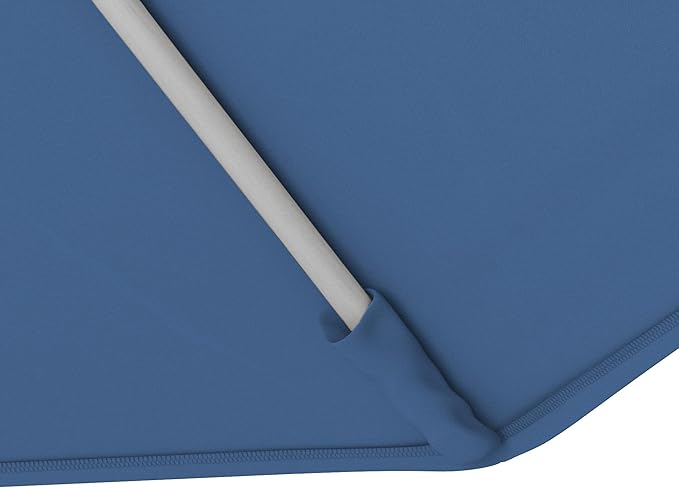 California Umbrella 11Ft Sunbrella Patio Umbrella, Fiberglass Ribs, Hand-Crank, Tilt-Collar, White Frame, Regatta Fabric