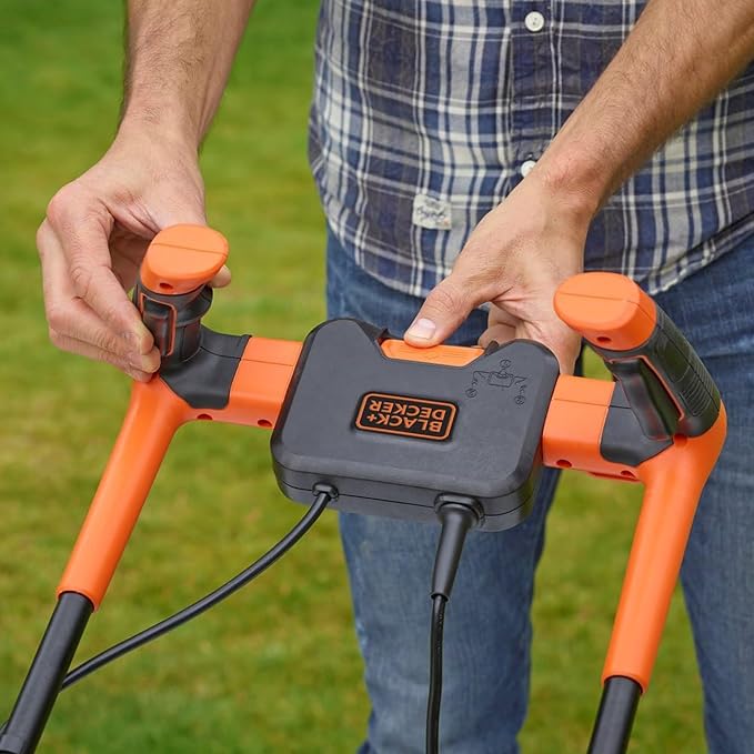 BLACK+DECKER Wired Trimmer - 6 adjustable heights, orange, BEMW481BH-QS