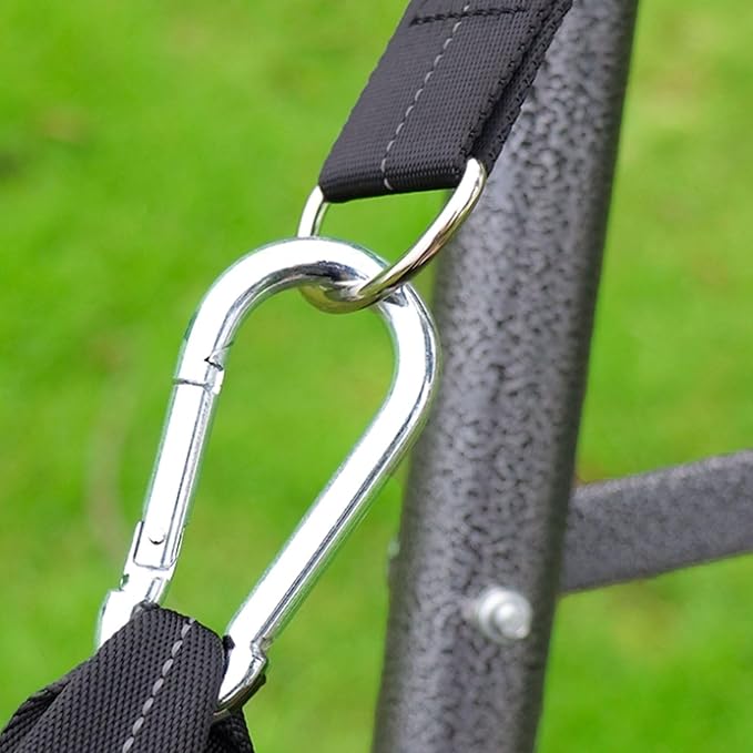 Portable Polyester Hammock with Wooden Sticks Sturdy Outdoor Camping Multi-Purpose Portable Tree Hanging Hammock Comfortable(Grey)