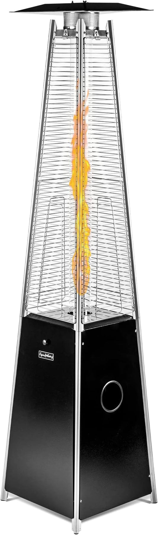 LEGACY HEATING Outdoor Patio Heater with Reflector Shield, 40,000 BTU Propane Patio Heater with Wheels for Commercial, Residential, Garden, Porch, Party, Deck