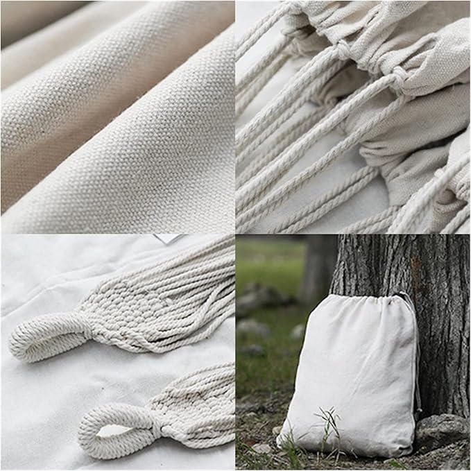 Swing Set Upholstery Hammock, Hammock for 2, Bohemian Style, Brazilian Lace Fringe, Carrying 250kg, Canvas Swing Chair, Indoor Hanging Swing Swing Seat (Color : Single Hammock Lace)