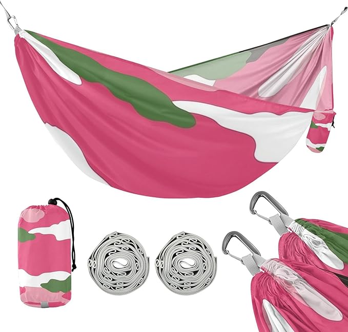 Red Camouflage Pattern 330lb Capacity Camping Hammocks with Hanging Rope Rope Hammock for Indoor Outdoor Patio Silla hamacas para adultos