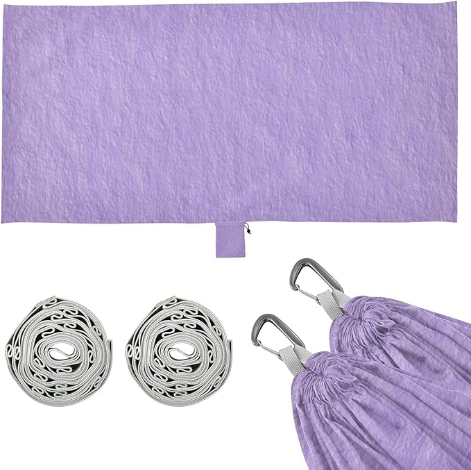 Purple Linen Texture 330lb Capacity Camping Hammocks Backyard Hammock for Indoor Outdoor Patio hamacas para adultos 2 Personas