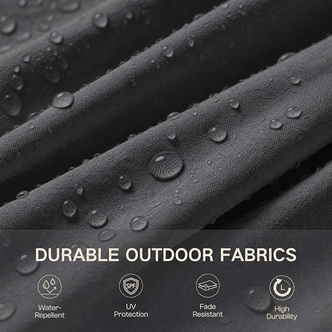 Kingdura Cantilever Patio Umbrella with Double Top Vent, Large Square Aluminum Outdoor Offset Umbrella with 360-degree Rotation, Infinite Tilt, UV Protection for Pool Deck Garden Patio