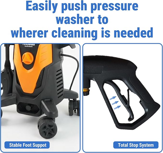 HoldwellS 2026 New P*ressure Washer 2400 MAX PSI, P*ower Cleaner with Anti-Tipping Tech, 4 Quick N*ozzles, 33FT Wire & Filter & F*OAM C*annon for Cars, Home, Fences and Driveways