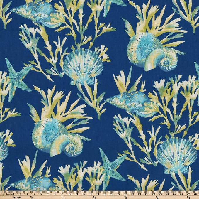 Pillow Perfect Outdoor/Indoor Pillow, Floor - 25" x 25", Blue Daytrip Pacific