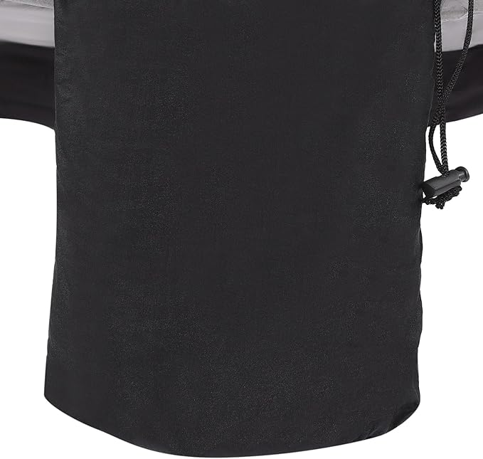 9.5x4.5ft Camping Hammock, Portable Outdoor Hammock Tent with Mosquito Net and Rain Fly Tarp, Backpacking Hammock for Hiking, Outside, Patio, Travel (Black and Grey)