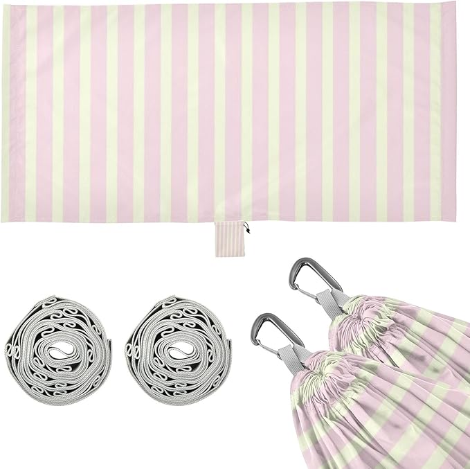 Pink Vertical Stripes 330lb Capacity Outdoor Hammocks Indoor Hammock for Outside Patio Garden hamaca para Patio Exterior