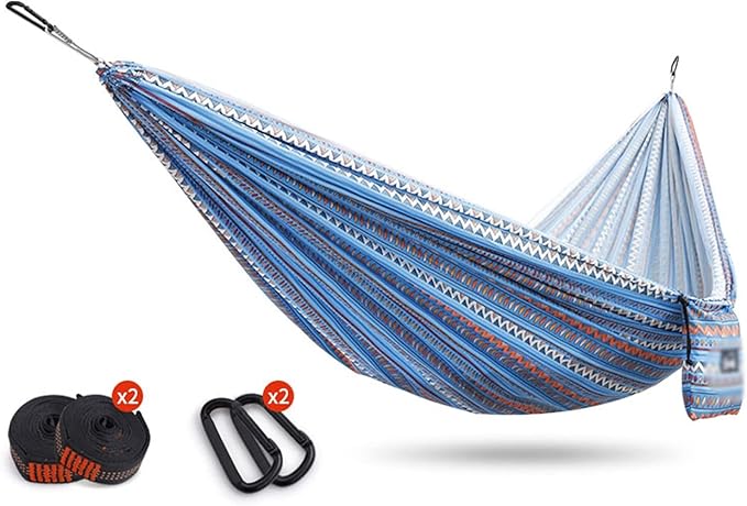 Camping Hammock, Camping Hammock Double & Single 260×140cm Portable Hammocks Lightweight Nylon Parachute Hammocks for Backpacking, Travel, Beach, Backyard, Patio, Hiking(#3)