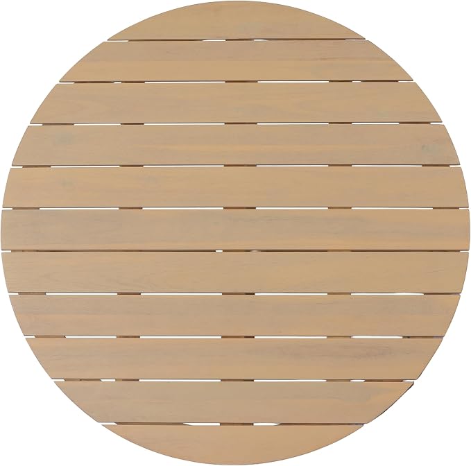 Christopher Knight Home Edward 5 Piece Patio Furniture Set with 3-Seater Sofas, Club Chairs and Coffee Table, Outdoor Acacia Wood Conversation Set, Patio Sofa Set for 8, Light Teak+Light Brown+Cream