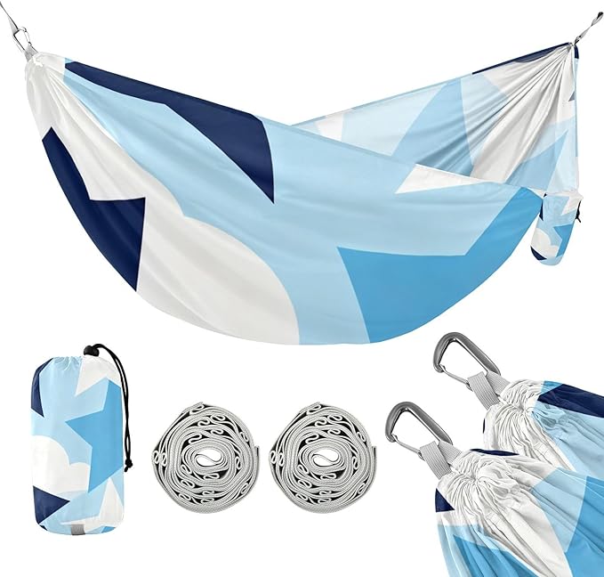 Blue Star Camping Hammocks with Hanging Rope Hammock for Outside Essentials