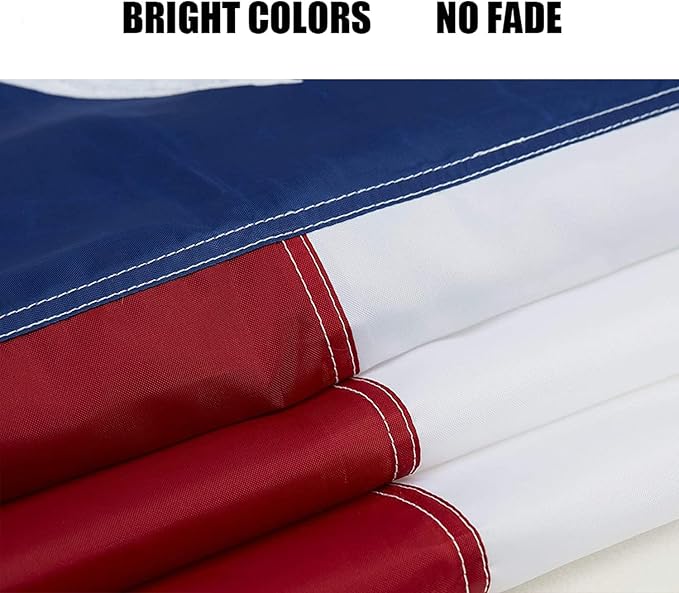 Texas State Flag 2x3 Feet - Embroidered Sewn Heavy Duty 210D Oxford TX State Flags 4 Rows Hemming State of Texas Flags with 2 Brass Grommets for Indoor Outdoor