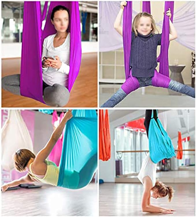 Kids Soft Swing Chair Indoor Therapy Swing Cuddle Hammock Autism ADHD Aspergers Children Elastic Parcel Steady Seat Swings Max Load 200KG (Color : Black, Size : 150 x 280 cm)