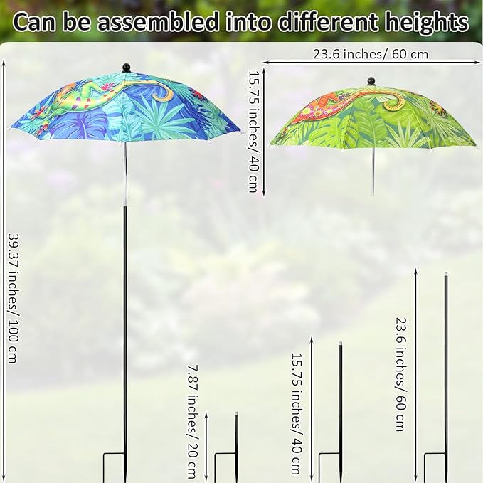 Plant Umbrellas for Outdoor Plants, Large Garden Plant Umbrella Shade Upgraded Adjustable Angle Height for Potted Plants Garden Beds