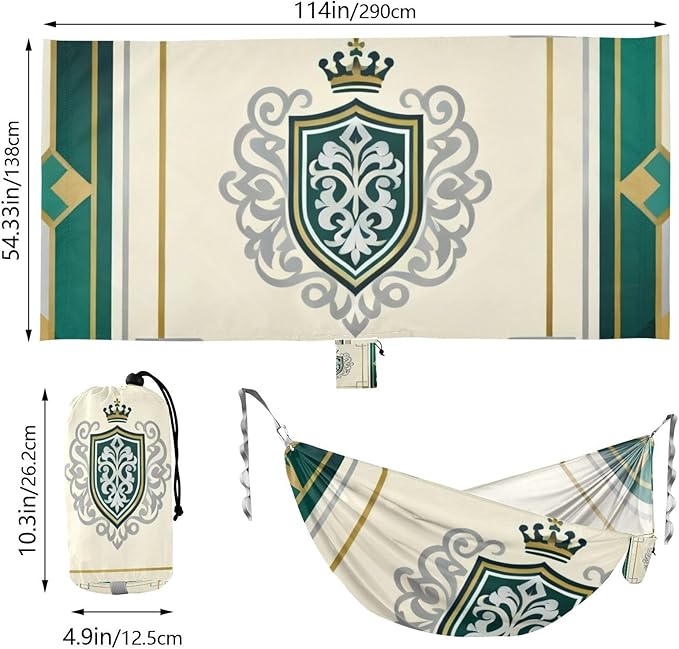 Shield and Crown Outdoor Hammocks with Tree Straps Fabric Hammock for Camping & Hiking Essential