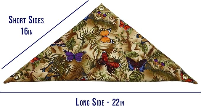 Hammock for Bearded Dragons, Butterflies and Leaves Fabric with Suction Cup Hooks