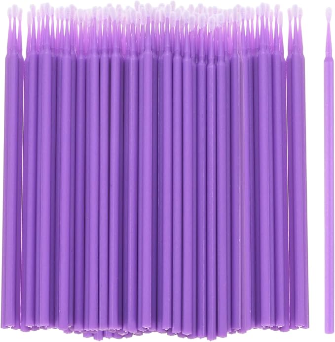 M METERXITY 200-Pack Pollinator Brush, 0.06inch/1.5mm Plastic Vegetable Pollinator Pen Manual Pollination Tool for Gardening/Greenhouse/Hydroponic Plants/Flower [Light Purple]