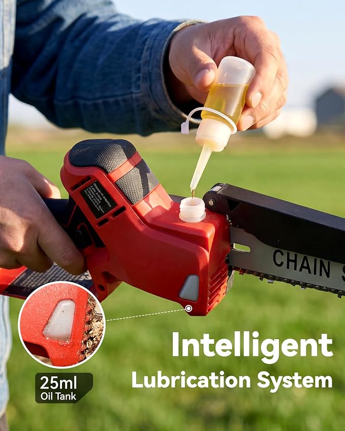 2-in-1 Cordless Pole Saw & Mini Chainsaw, 8-inch Brushless Chainsaw with 2*4000mAh Batteries and a Telescopic Pole Extendable to 15ft, Power Electric Polesaw for Tree Cutting & Branch Trimming