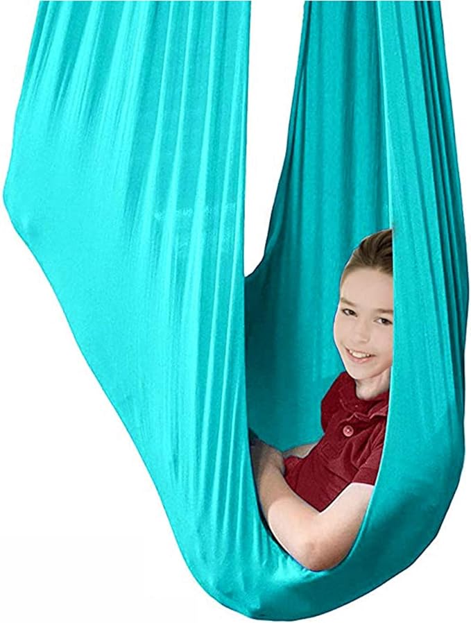 Indoor Swing for Kids Adult Sensory Elastic Swing Adjustable Hammock Yoga Swing for Autism ADHD Aspergers (Color : B, Size : 100 x 280 cm (L x W))