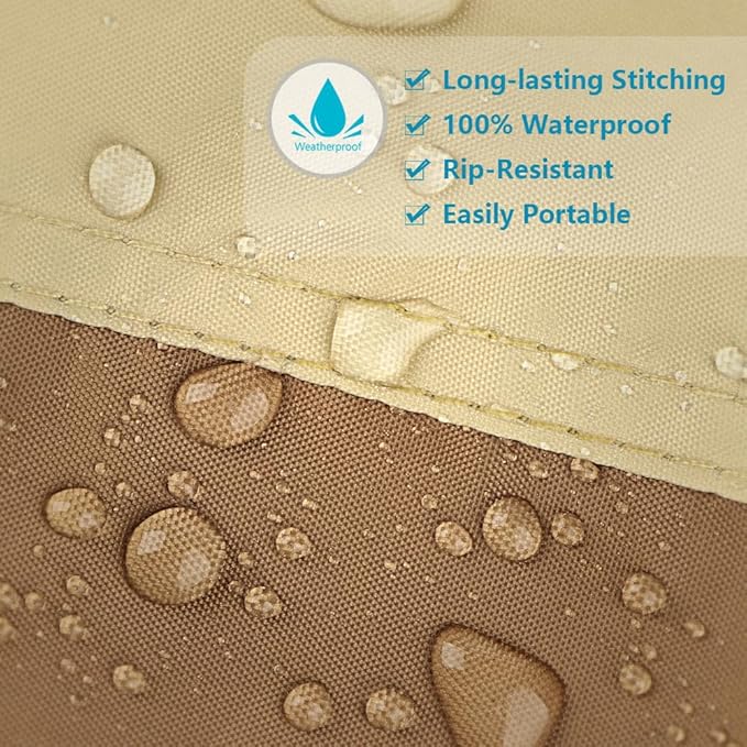 iCOVER Patio Sofa Loveseat Cover, Rainproof Outdoor Funiture Set Covers Waterproof Deep Lounge Protection, Easy On/Off, Buckles Drawstring Design,90"x34"x32" (LxDxH)